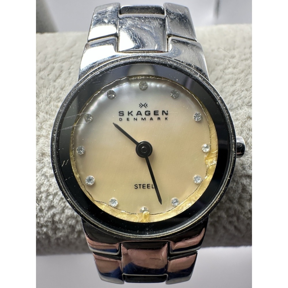 Skagen 430XSSXPD Ladies Watch New Battery MOP 22MM 6" Slim A43